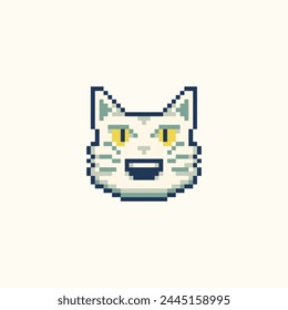 this is a cat in pixel art with colorful color,this item good for presentations,stickers, icons, t shirt design,game asset,logo and project.