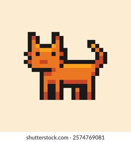 this is a cat in pixel art with colorful color,this item good for presentations,stickers, icons, t shirt design,game asset,logo and project.