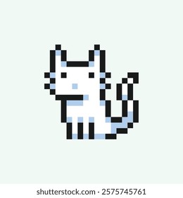 this is a cat in pixel art with colorful color,this item good for presentations,stickers, icons, t shirt design,game asset,logo and project.