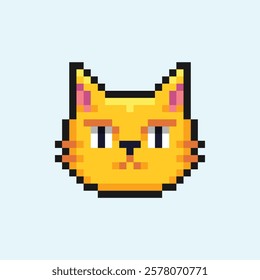 this is a cat in pixel art with colorful color,this item good for presentations,stickers, icons, t shirt design,game asset,logo and project.