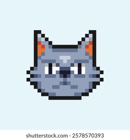 this is a cat in pixel art with colorful color,this item good for presentations,stickers, icons, t shirt design,game asset,logo and project.