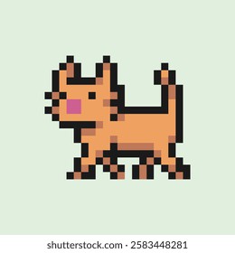 this is a cat in pixel art with colorful color,this item good for presentations,stickers, icons, t shirt design,game asset,logo and project.