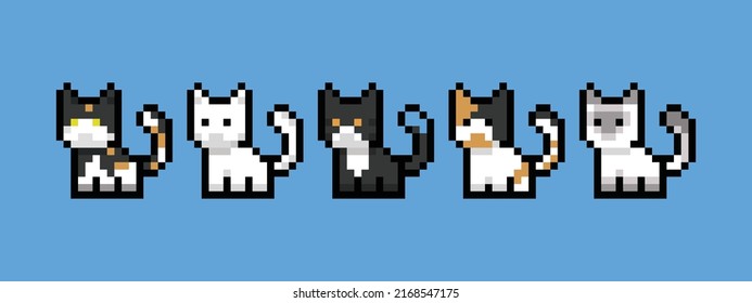 859 Pixel Cat To Color Stock Vectors, Images & Vector Art | Shutterstock