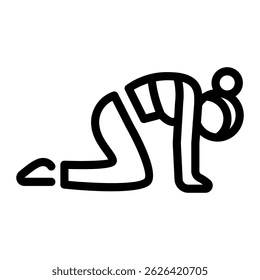 This Cat (pose) icon is suitable for Yoga, Mindfulness, Healthy Lifestyle, etc