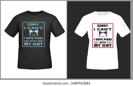 This is cat t-shirt design. simple cat t-shirt design and vector. cute t-shirt design. Design