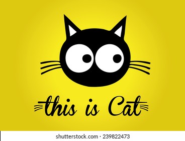 This is cat, cat vector, cute cat colorful