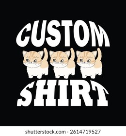 This is a cat vector t-shirt design.
