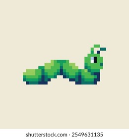 este é Caterpillar em pixel art, este item bom para apresentações, adesivos, ícones, design de camiseta, recurso de jogo, logotipo e seu projeto.