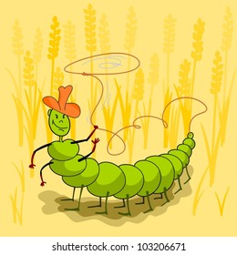 This is the caterpillar throws a lasso. It is a theme of summer.