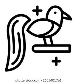 Este icono de Cendrawasih es adecuado para la cultura indonesia, etc.