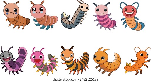 This is a Centipede flat design ,animal vector design with high quality eps format 