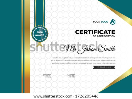 This certificate was design for your graduate, award and congratulation programs