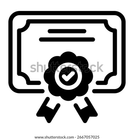 This Certificate icon is suitable for College, School, Education, etc.