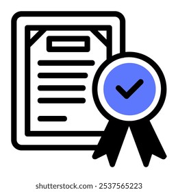 This Certificate icon is suitable for law, justice, legal, etc.