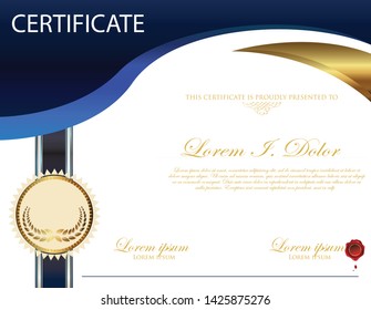 this is a certificate template design vector
