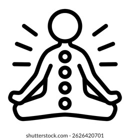 Este ícone Chakra é adequado para Yoga, Mindfulness, Estilo de Vida Saudável, etc