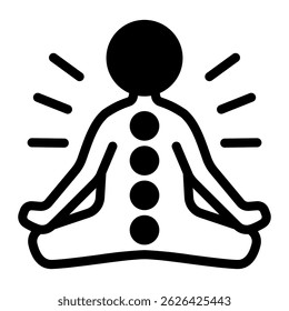 Este ícone Chakra é adequado para Yoga, Mindfulness, Estilo de Vida Saudável, etc
