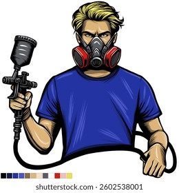 This character is drawn in full vector form so it can be enlarged or printed as needed without losing quality and the color can be changed to taste.