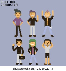 this is character in pixel art with colorful color this item good for presentations,stickers, icons, t shirt design,game asset,logo and your project.