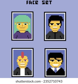 this is character portrait in pixel art with simple color and pink background this item good for presentations,stickers, icons, t shirt design,game asset,logo and your project.