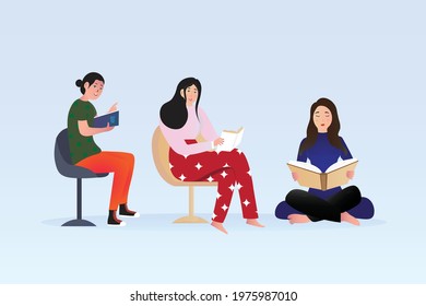 This is the character representation of book reading concept. This is suitable for the presentations related t reading habits, education etc.