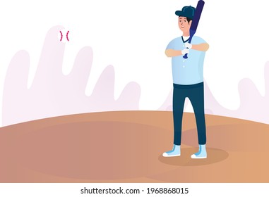 This character representation shows a view of a boy playing baseball