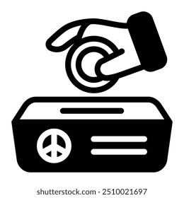 This Charity icon is suitable for Peace Day, etc.