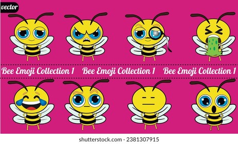 This charming bee emoji pack features an adorable little bee in a variety of angles and expressions. There are three collections of bee emoticons I made with great care.
