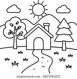 This charming coloring page