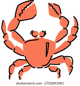 This charming and funloving crab illustration is highly suitable for marinethemed projects and summer designs