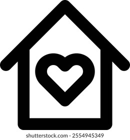  This charming love real estate icon represents heartfelt homes, perfect for illustrating emotional connections, dream properties, and the joy of homeownership in marketing content.
