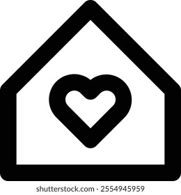  This charming love real estate icon represents heartfelt homes, perfect for illustrating emotional connections, dream properties, and the joy of homeownership in marketing content.
