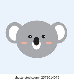 This charming nursery illustration features an irresistibly cute koala head, designed with soft, soothing tones perfect for a little one’s room.