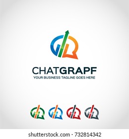 This Is A Chat Graph Logo Used For Many Purposes. This Is A Stylish And New Look Logo.