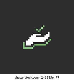 Dieses Symbol in Pixelkunst mit einfachem, schwarzem Hintergrund, dieses Element ist gut für Präsentationen, Aufkleber, Symbole, T-Shirt-Design, Spiel-Objekt, Logo und Ihr Projekt.
