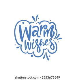 This cheerful and delightful Warm Wishes typography design is perfect for sending heartfelt greetings and messages