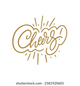 This Cheers typography design is ideal for party invitations, greeting cards, and joyful celebrations