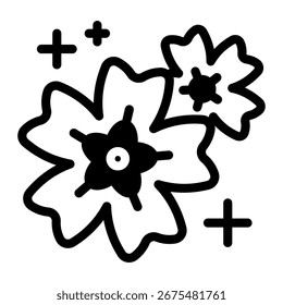 Este ícone de flor de cereja é adequado para a cultura sul-coreana.