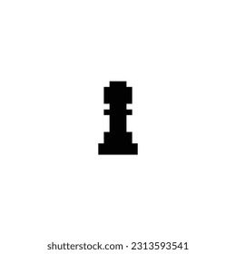 this is chess icon 1 bit style in pixel art with black color and white background ,this item good for presentations,stickers, icons, t shirt design,game asset,logo and your project