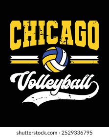 Este Chicago voleibol cita arquivo de corte EPS é perfeito para a criação de roupas e decorações personalizadas da equipe.