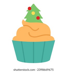 This Christmas Cupcake icon is suitable for The Birth of Jesus or Christmas, Religion, Christian, etc.