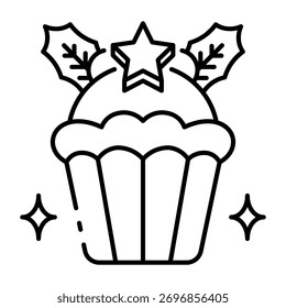 This Christmas Cupcake icon is suitable for Christmas Party.