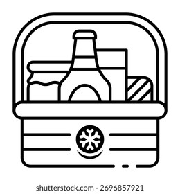 This Christmas Hamper icon is suitable for Christmas Party.