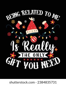 This is Christmas, santa claus t shirt design. Christian religion christmas merchandise designs. 25 December.