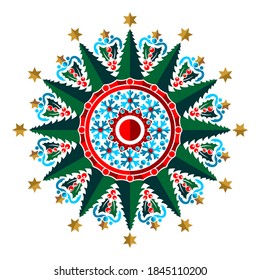 This is a Christmas themed mandala artwork made in as much detail as possible and paired with fariatic colors to create the most out of the box. files in eps format.