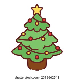 This Christmas Tree icon is suitable for The Birth of Jesus or Christmas, Religion, Christian, etc.
