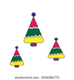 Este es un diseño de icono de Vector de Navidad.