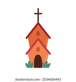 Esta ilustração da Igreja é adequada para Ação de Graças