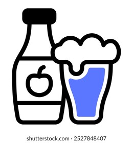 Este ícone de sidra é adequado para o dia de Ação de Graças e estação de outono, etc.