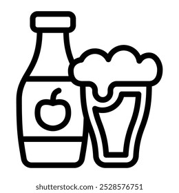 Este ícone de sidra é adequado para o dia de Ação de Graças e estação de outono, etc.